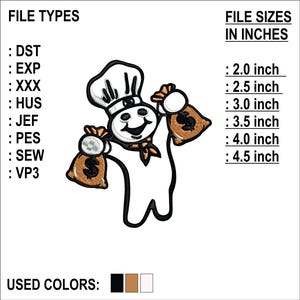 Chef - Machine Embroidery Design, Embroidery Designs, Machine Embroidery, Embroidery Patterns, Embroidery Files, Instant Download