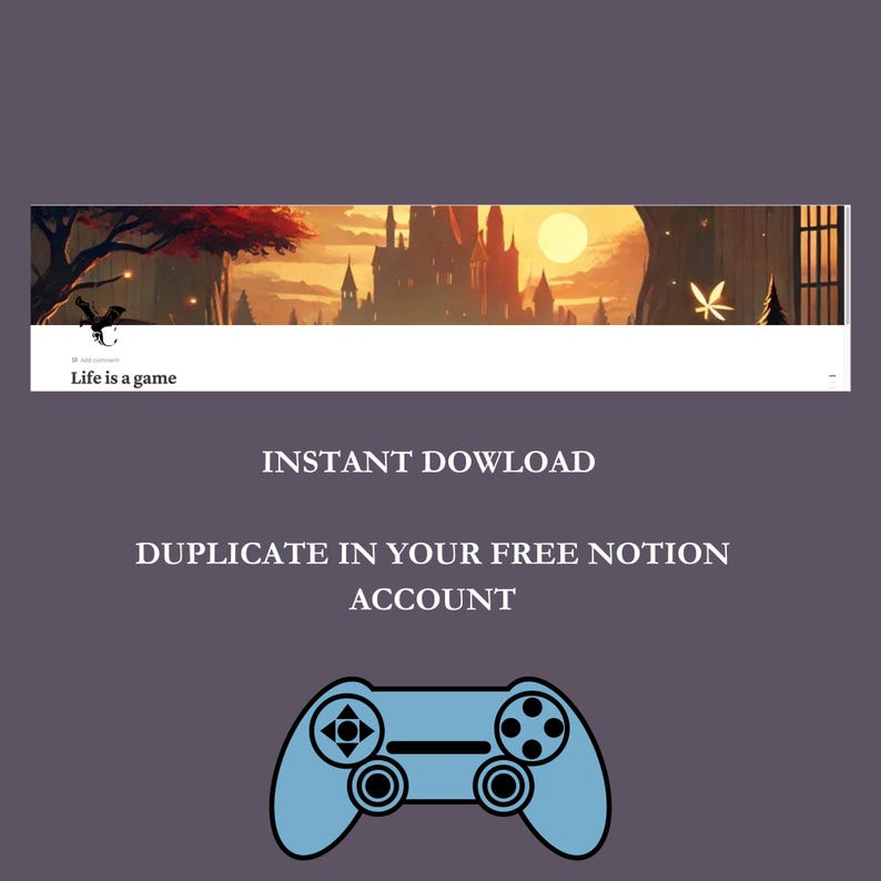 Gamify Your Life Notion Template | RPG Life Dashboard (digital Download ...
