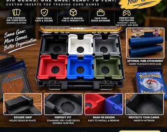 TCG Compact Deck Box System with Playmate Holders - Color Customizable