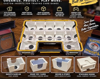 12-Pack Trading Card Deck Holder Inserts - Color Customizable