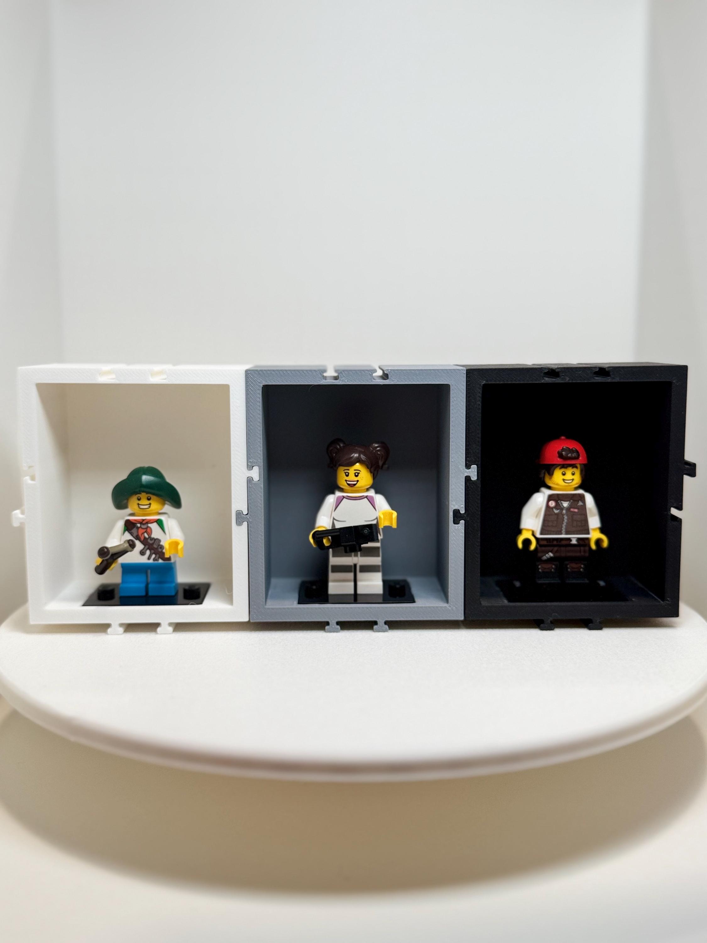 Short Figure Display Minifigure Display, Stackable, Interlocking, Display Shelf ...