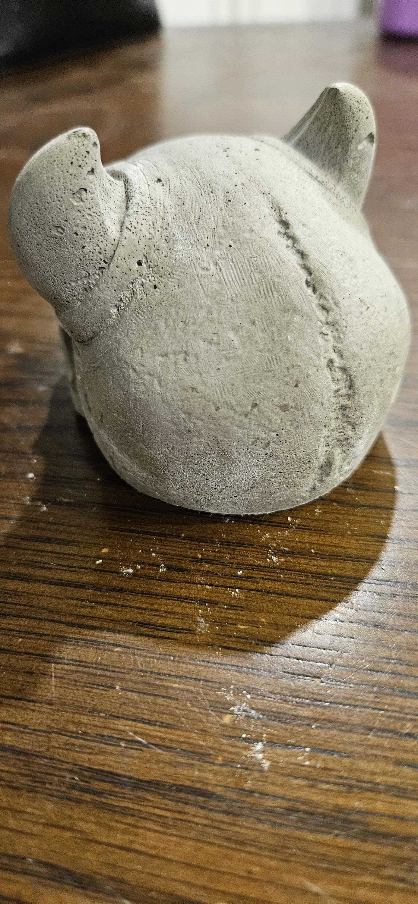 Hand poured refractory cement Fire Pit Pointed Horn Demon Skull