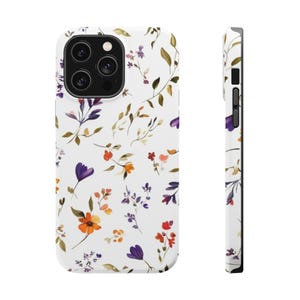 Wildflower Iphone case 16 15 14 13 12 11 pro max ,MagSafe Compatible Tough Case, Gift for Her, phone case, Samsung s24,Google pixel 9