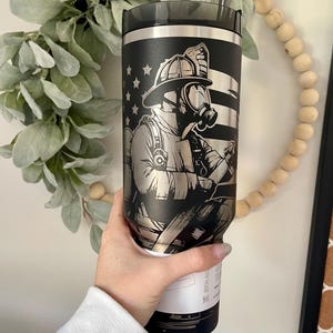 Fire Fighter Engraved Stanley 40oz