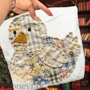Faux Patchwork Easter Chick Png, Handmade Fabric Chick Png, Quilted ...