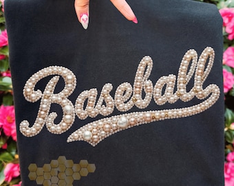 Baseball Pearl Script Png, Pearl Baseball Name Png, Sports Glam Design Png, Baseball Clipart Png, Sublimation Baseball Png