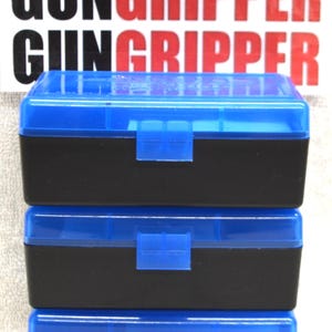 3 x 357/38 AMMO BOXES 50 Round&#39;s Each Blue Color (GUNGRIPPER.com)