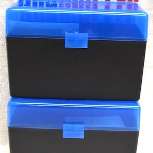 2 x 30-06 / .270 Ammo Box / Case / Storage 50 Rnd 30-06 / .270 / BLUE COLOR (GUNGRIPPER.com)