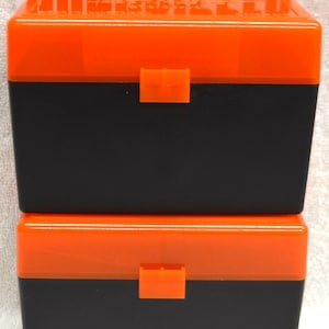 2 x 30-06 / .270 Ammo Box / Case / Storage 50 Rnd 30-06 / .270 / ORANGE COLOR (GUNGRIPPER.com)