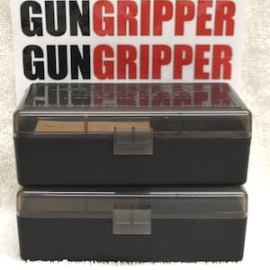 2 x 44 SPL / 44 Mag / 45 LC Berry&#39;s Plastic Ammo Box, Smoke/Black 50 Round (GUNGRIPPER.com)
