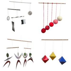 Juego móvil Montessori para bebé: Munari, octaedro, Gobbi y bailarina