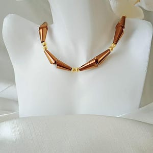 handmade necklace, brown necklace, elegant necklace, women&#39;s necklace, valentine&#39;s day necklace, necklace for her, gift necklace