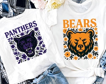 Bears Phanters Team Mascot Png,Floral School Spirit Mascot Png, Game Day Football Png,Football Sports Png,Cheer Leader Png,Bears Phanters