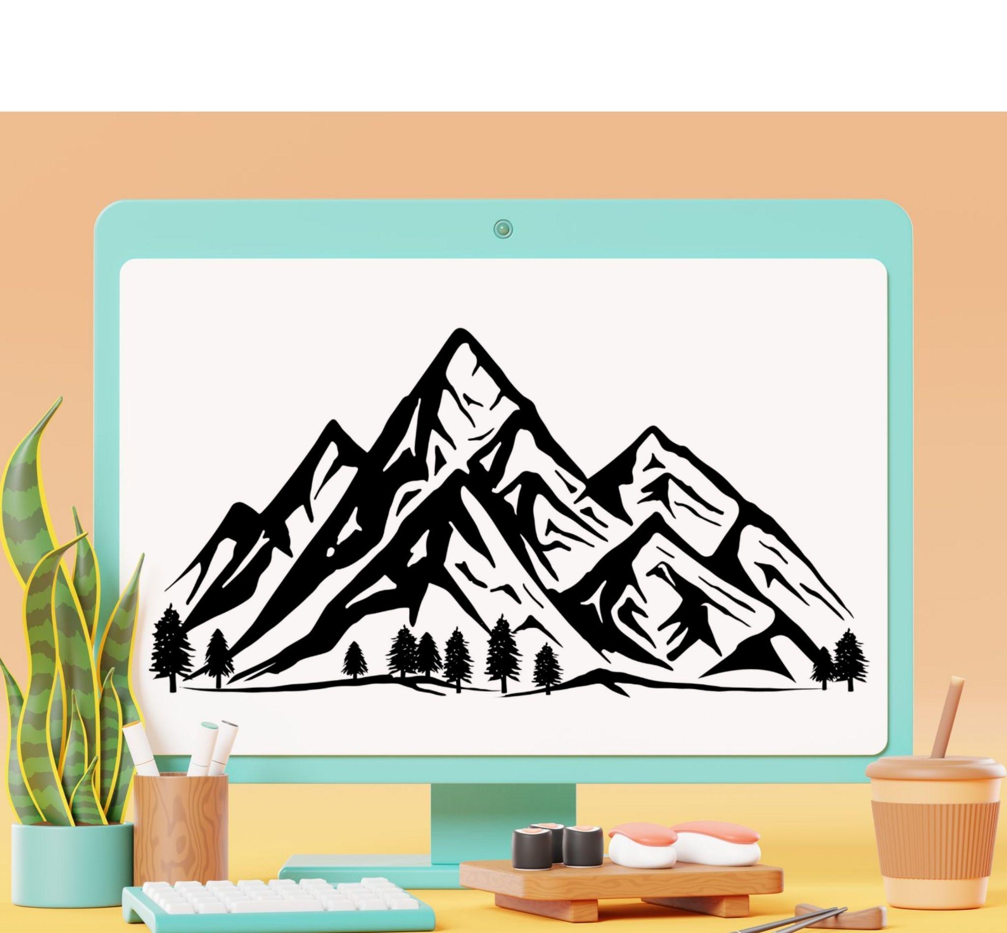 Mountains Svg Bundle, Mountain Range Svg, Mountain Svg, SVG Files for ...