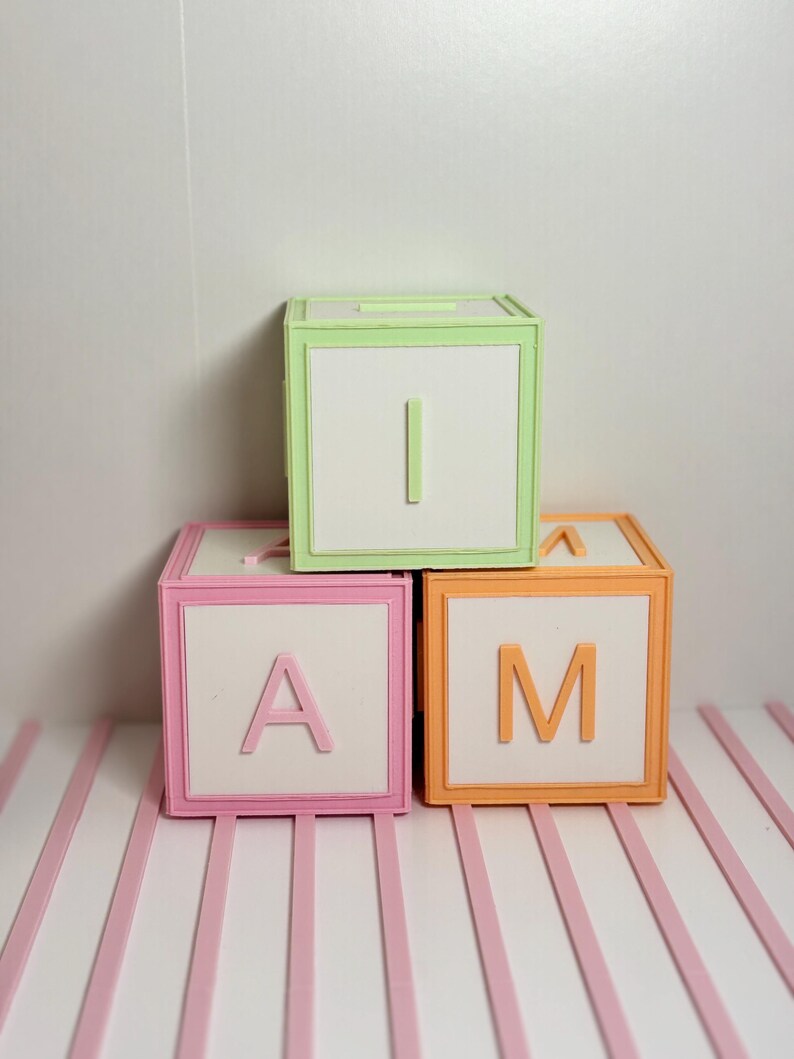 Pastel Letter Blocks – 3D Printed Name Cubes – Baby Room Decor & Baby ...