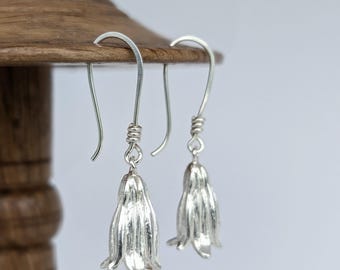 Sterling Silver Bluebell Earrings | 925 Handmade Flower Jewellery | Woodland Flower Jewellery | Nature Inspired Gift for Her