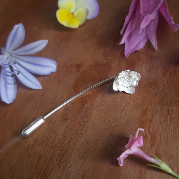 Broche épingle En Argenté - Occasion - Bijou Vintage Ou Fantaisie Simple