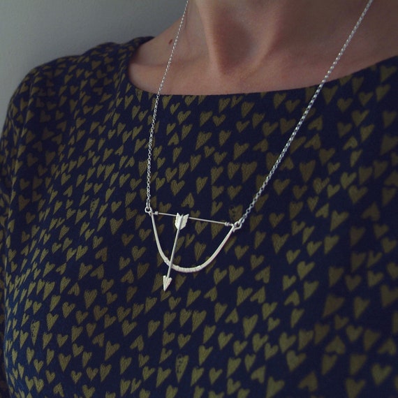 【HYERES LOR】22FW★ Cupid silver bow dia necklace HYERES LOR】22FW☆ Cupid silver bow dia necklace