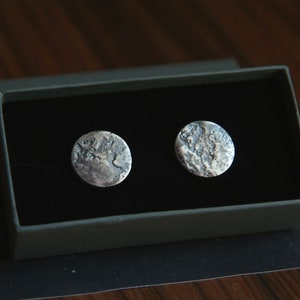 Moon Cufflinks Sterling Silver Full Moon Cufflinks Celestial Cufflinks image 4