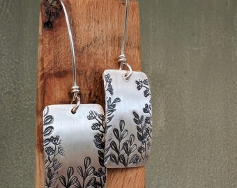Wildflower Earrings | Sterling Silver Floral Drop Earrings Handmade in Wales | Summer Meadow Jewellery