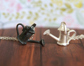 Silver Watering Can Necklace | Gardening Theme Jewellery