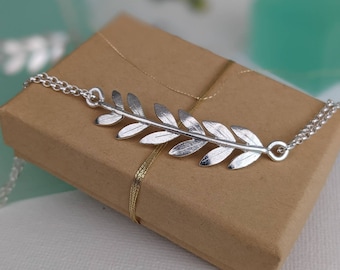 Olive Branch Silver Bracelet | Leaf Jewellery | Gift for a Goddess