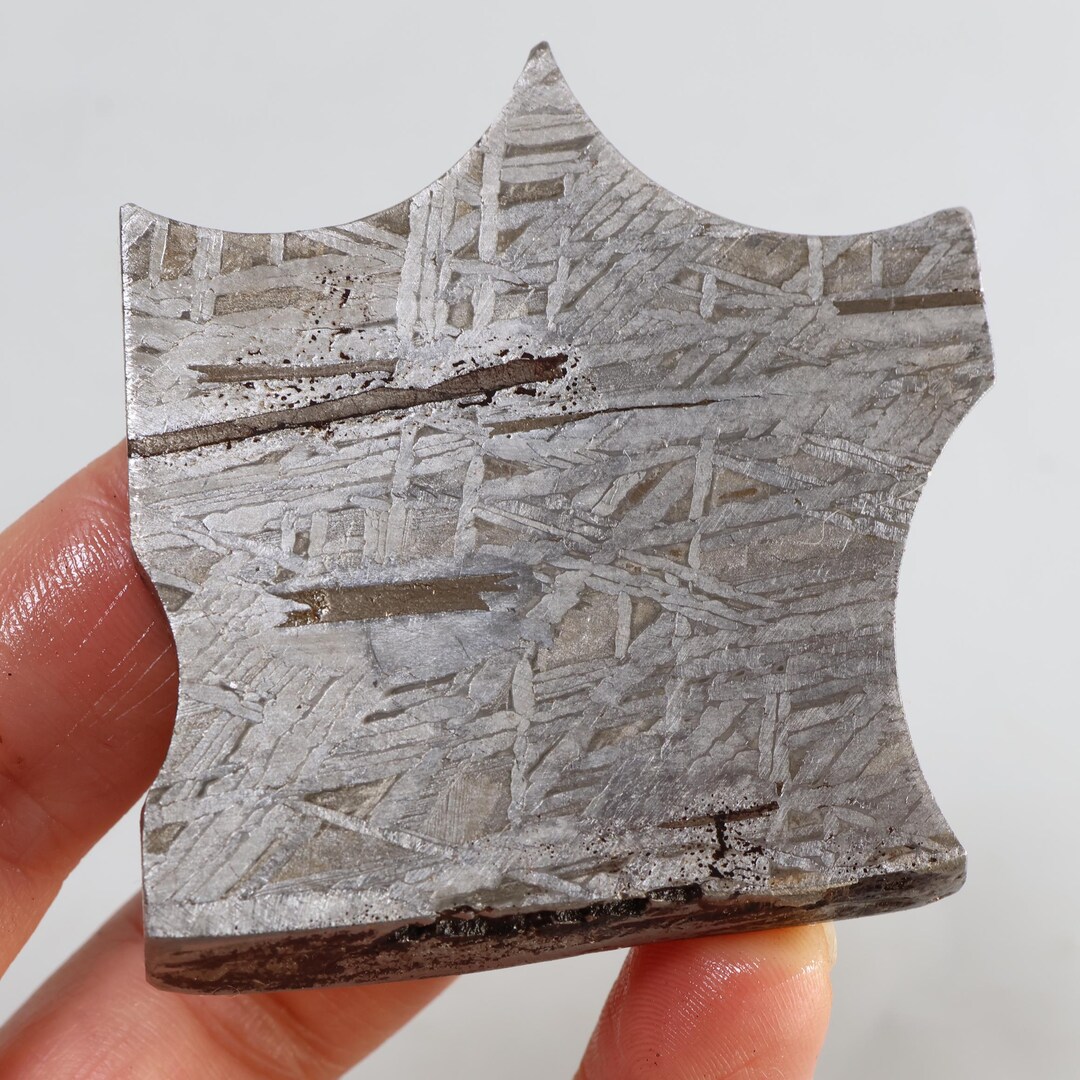 Meteor Pattern Metal Slate Iron Meteorite Slice 144g,natural Etched Pattern,meteorite Collectible ...