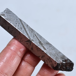 Natural Iron Meteorite slice 69g, Widmanstätten Pattern, Collecting Specimen T289