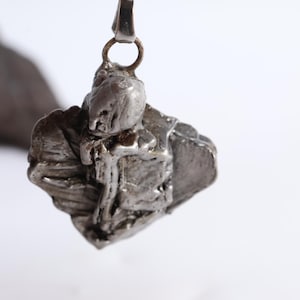 Meteorite pendant,Natural Campo Del Cielo meteorite necklace,Handmade Jewelry,Gift