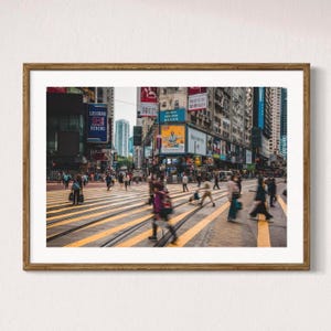 Hong Kong Street Photography Print - Urban Art Full of Colour and Energy - Perfect for Lovers of This Bustling Asian City