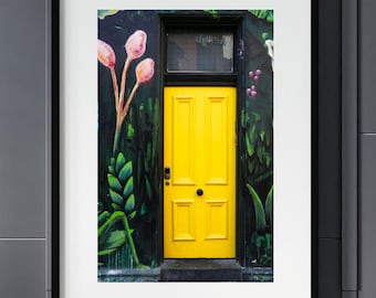 Sunshine Yellow Door Photography Print: Melbourne Urban Wall Art