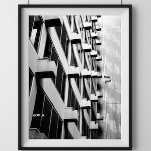 工業用写真プリント - 幾何学模様のメルボルンの建物 - 建築ファンやデザインのパターン愛好家に最適