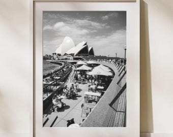 Sydney Opera House Black & White Fine Art Print: Harbour View