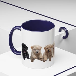 Playful Puppy Accent Mug - Adorable Dog Lover Gift, Pet Owner Coffee Cup, Cute Pet-Themed Kitchen Decor, Birthday Present, Animal Lover