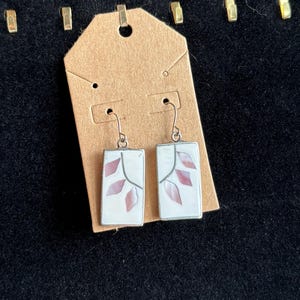 Mother of Pearl Tile Earrings
