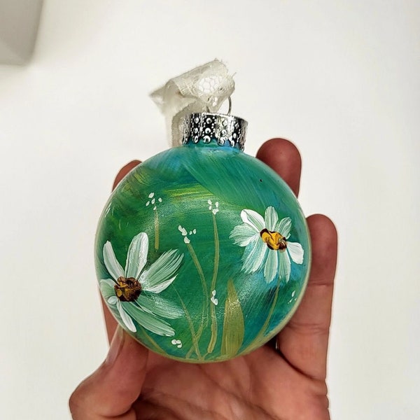 Daisy Dreams Keepsake Handpainted Ornament - Gift Giving Idea