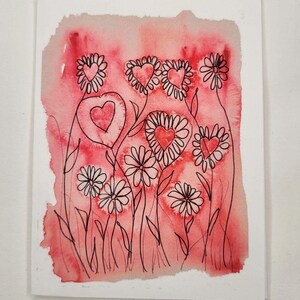 Notecard Set -Mystical Heart Garden- 8 notecards and envelopes