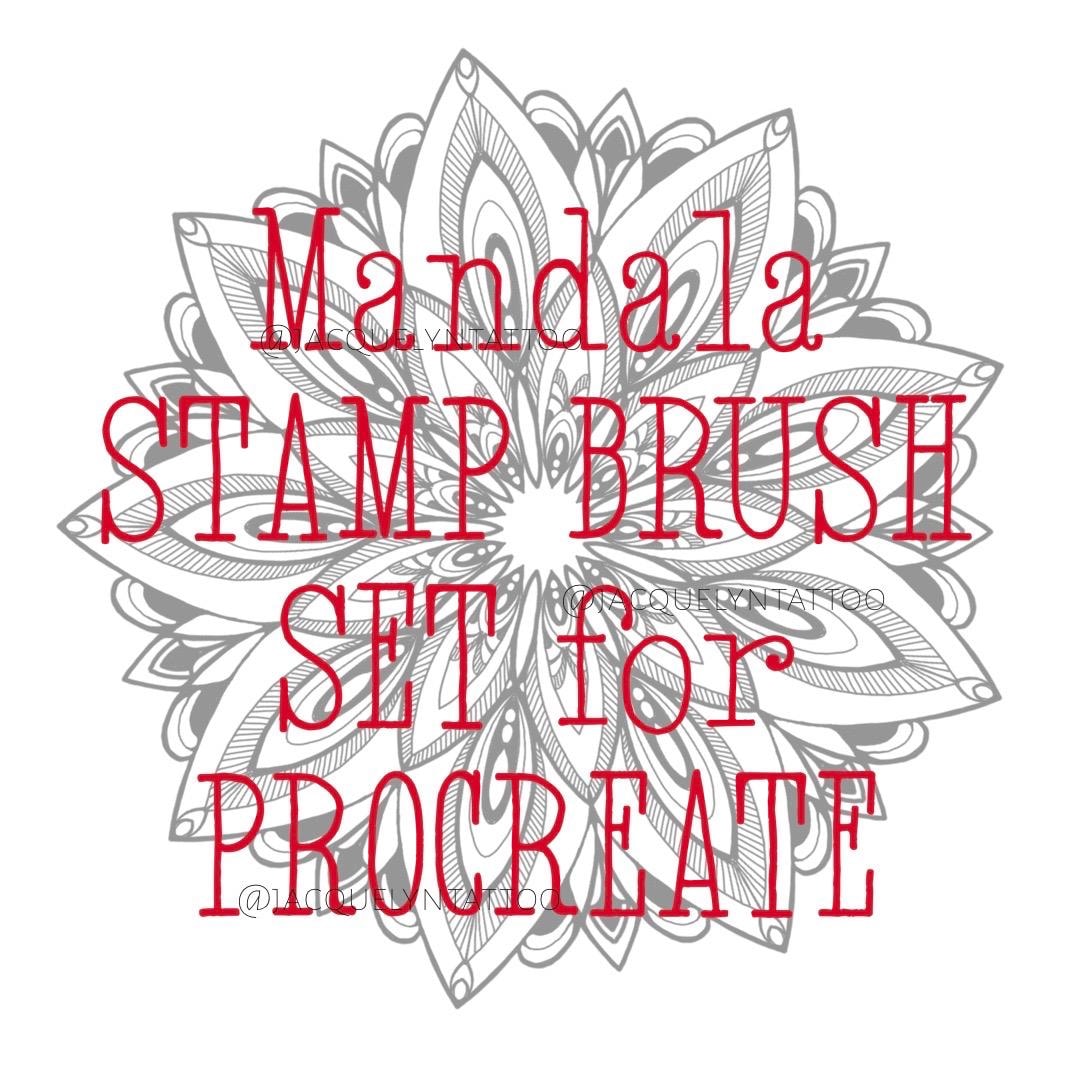 Mandala Stamp Brushes for Procreate: Tattoo Art Designs (digital ...
