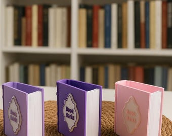 Mini Book Bookmark Holder – 3D Printed Storage Box & Desk Organizer for Bookworms