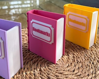 Book-Shaped Bookmark Holder – Bookworm Decoration- Book Lovers Gifts