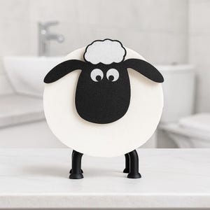 Funny Sheep Toilet Paper Holder – Cute Bathroom Decor | Farm Animal Gift | Quirky Toilet Roll Storage | Housewarming Gift Idea | Bathroom