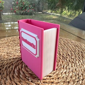 Buchförmiger Lesezeichenhalter – 3D-gedruckte Aufbewahrung | Geschenk für Bücherliebhaber | Bücherregal-Deko