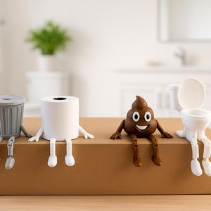 Accesorios de baño, regalo de amigo invisible, caca, portarrollos de papel higiénico imagen 1