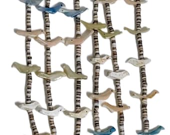 Vintage Multistrand Zuni Fetish Necklace- Carved Animal Beads