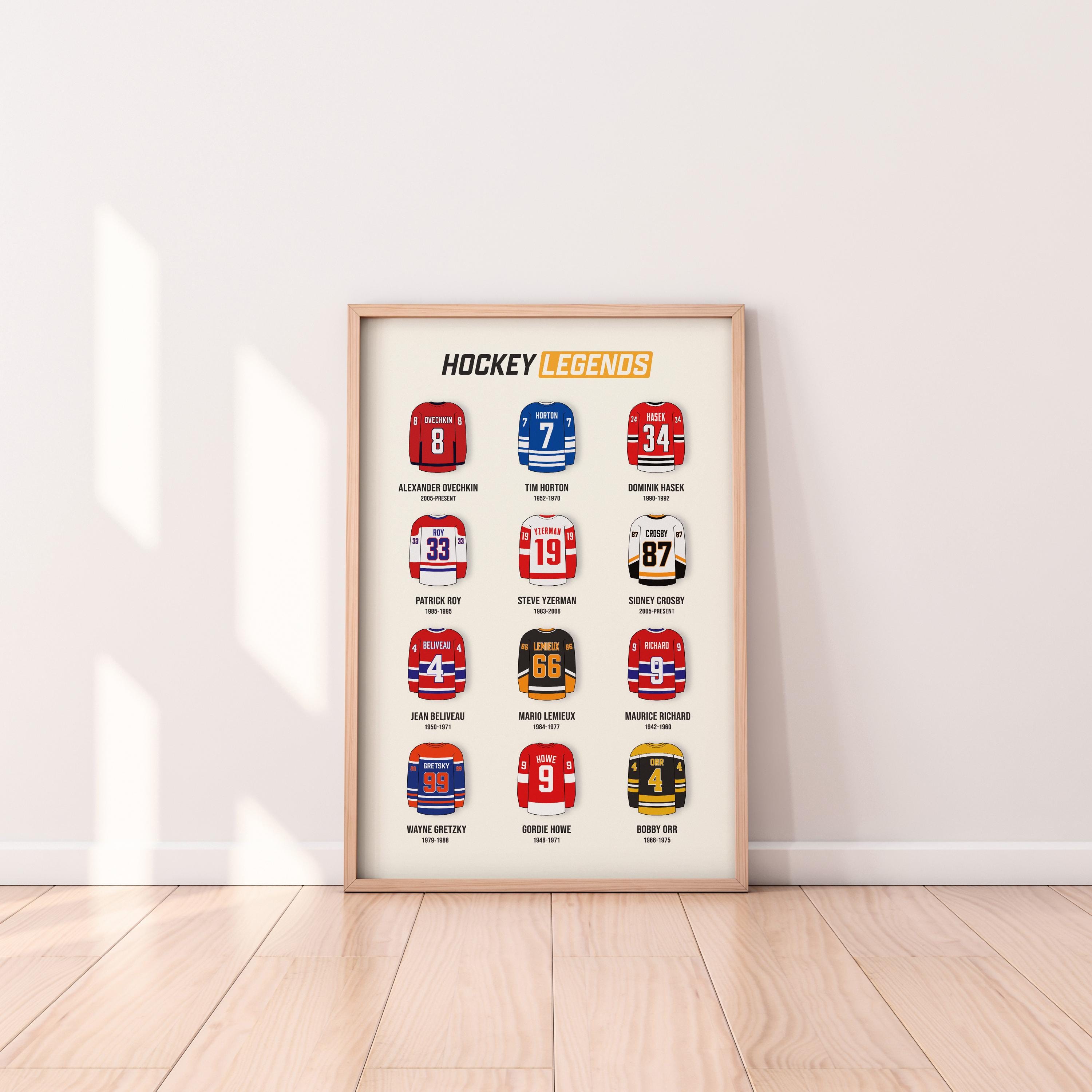 Minimalist Hockey Legends Poster Digital Prints Wall Decor Kids Boys Room Sports Office Dorm Room Gift For Boys