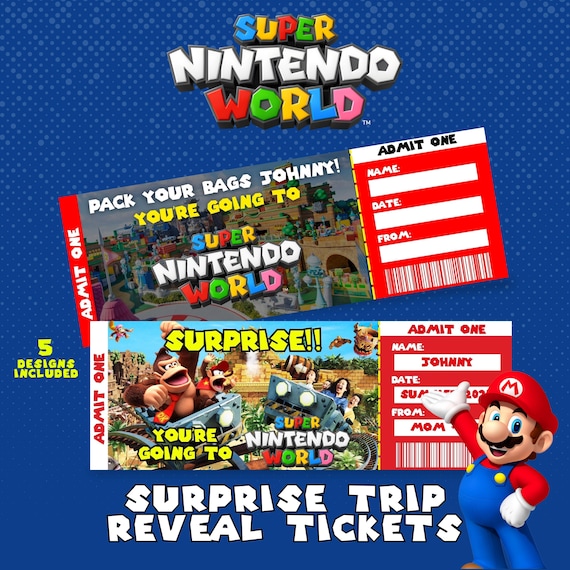 Super Nintendo World Surprise Trip Reveal Tickets: Mario Bros (Digital Download)