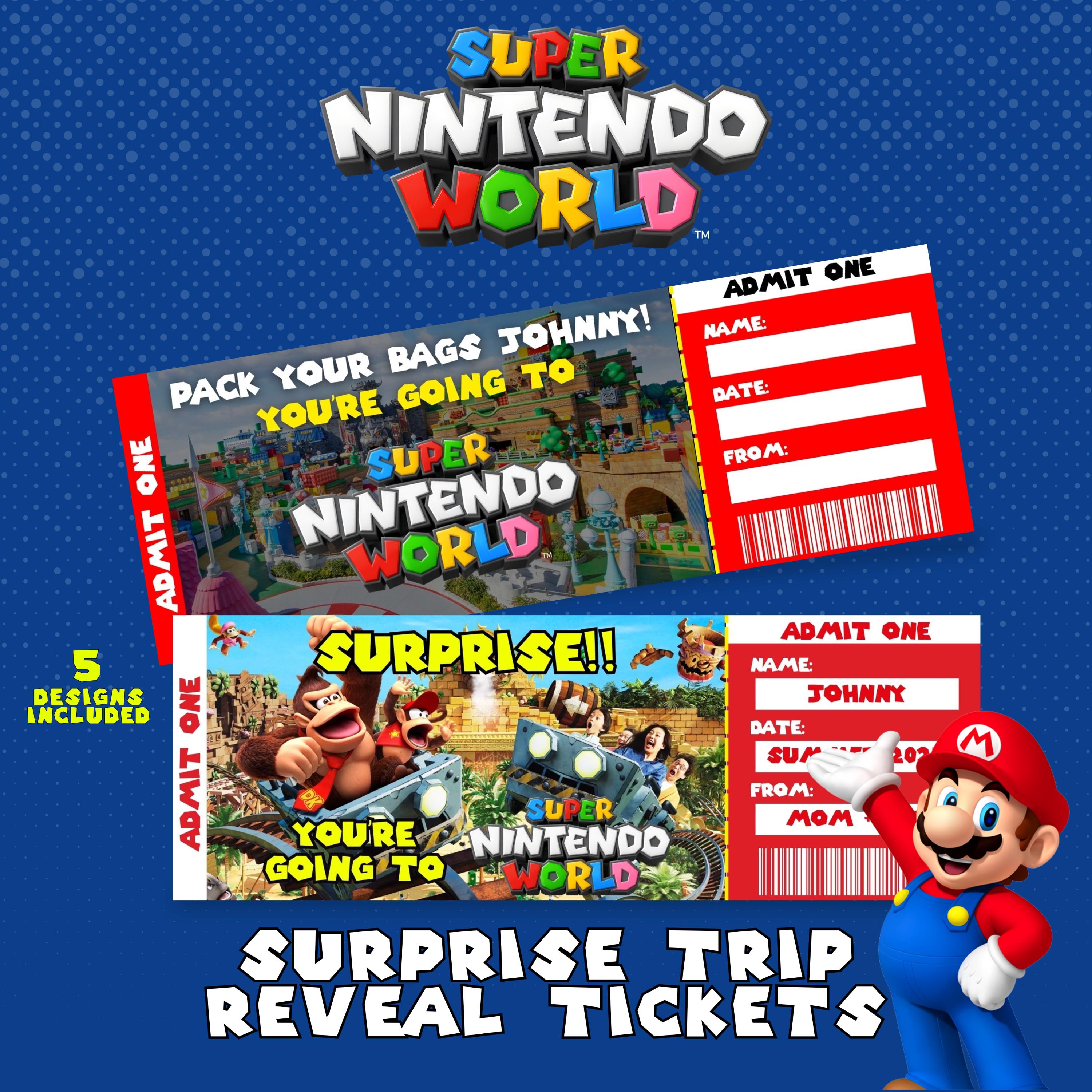 Super Nintendo World Surprise Trip Reveal Tickets: Mario Bros