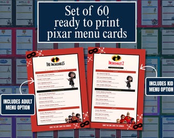 60 Dinner and a Movie Night Menus, Mystery Movie Night Ideas for Family Movie Nights, Family Friendly Menu, family night ideas, Pixar Movie
