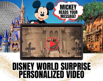 Magical Disney World Vacation Trip Reveal Video - Professional, Customized Surprise Video - Mickey Mouse Says Children's Names  Disney Video