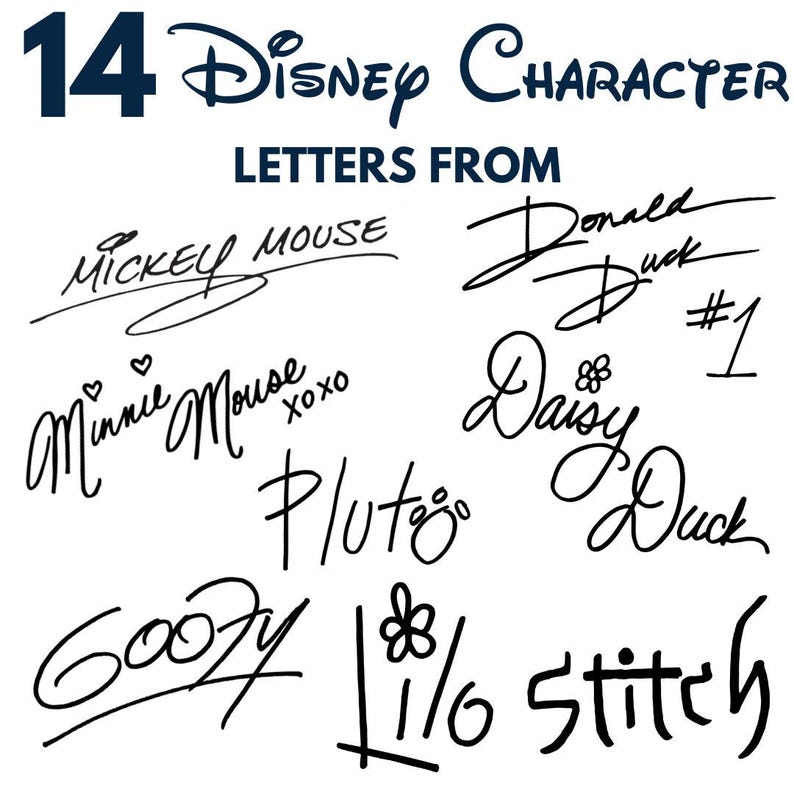 Disney Trip Reveal Letters Template, Editable Character Letters ...